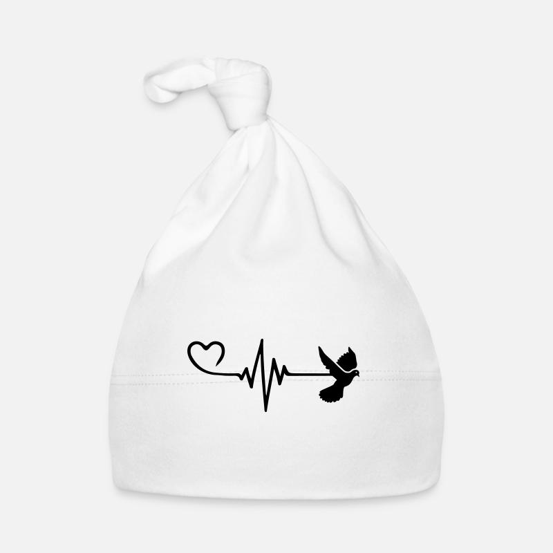 Numb Pulse Peace Heart Love Organic Baby Cap