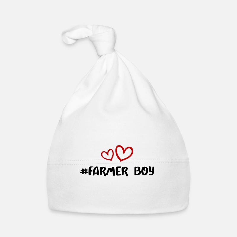 Fermier garçon coeur amour Bonnet bio Bébé