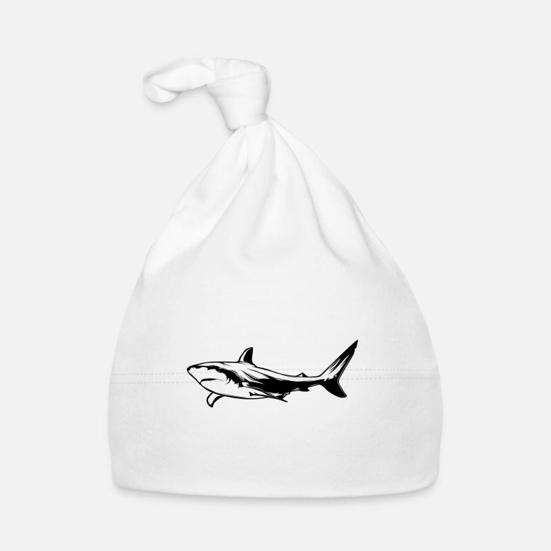 Silhouette d’animal de requin Bonnet bio Bébé