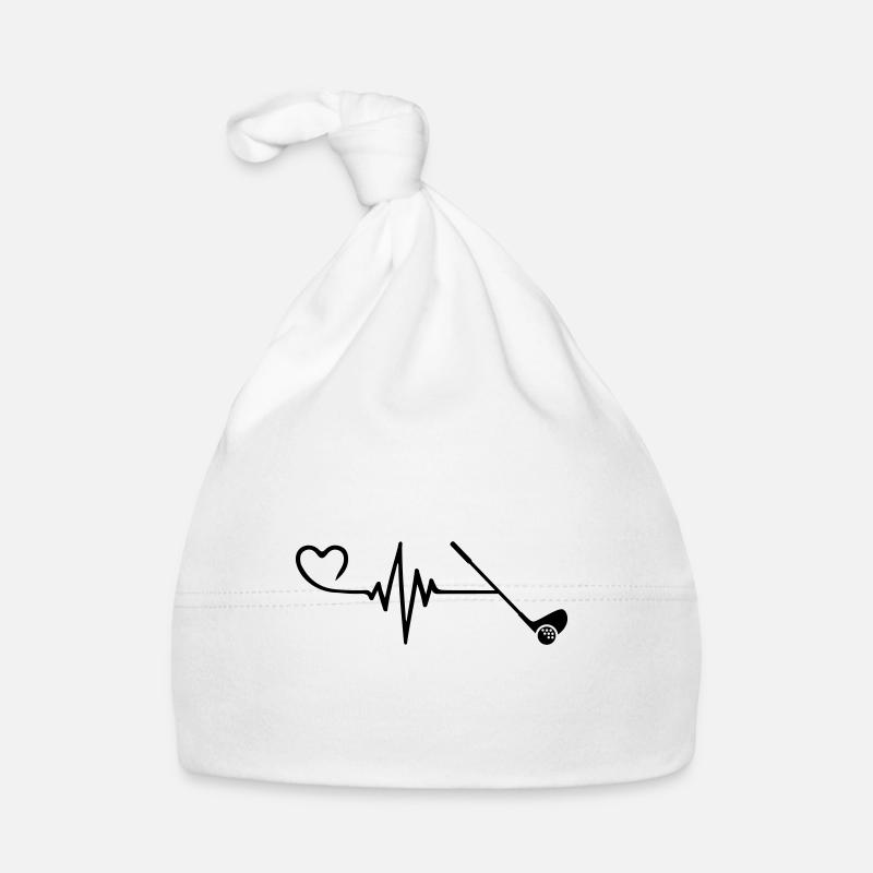 Golf Heart Pulse Heartbeat Bonnet bio Bébé