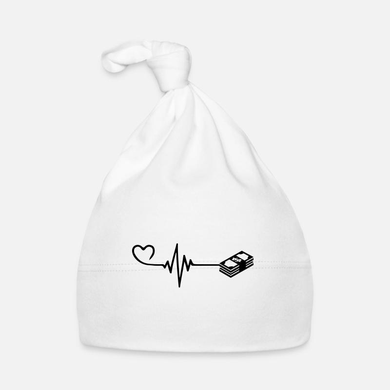 Battement de cœur de l’argent Bonnet bio Bébé