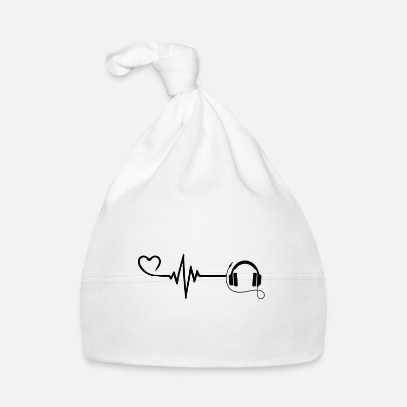 Kopfhörer Puls Herz Liebe Baby Bio-Mütze