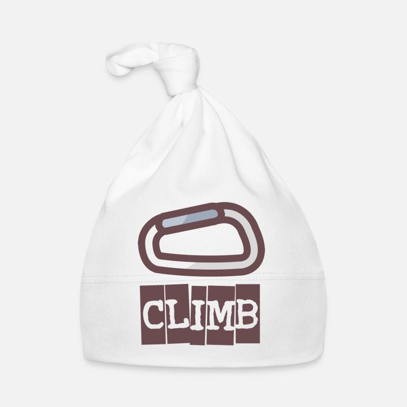 climb - Gift for climbers Bouldering climbing Organic Baby Cap