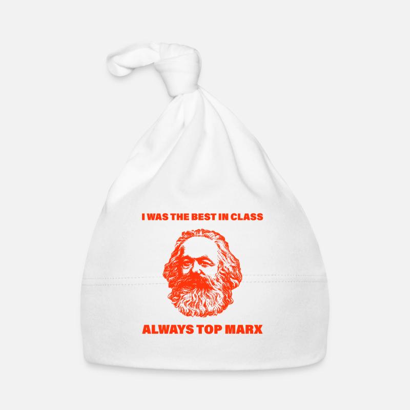 Communisme Lénine Marx disant lutte des classes - Bonnet bio Bébé - blanc