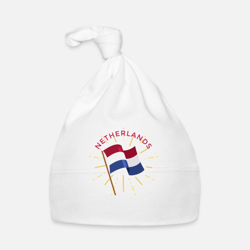Pays-Bas Drapeau Pays-Bas Hollande Néerlandais Bonnet bio Bébé