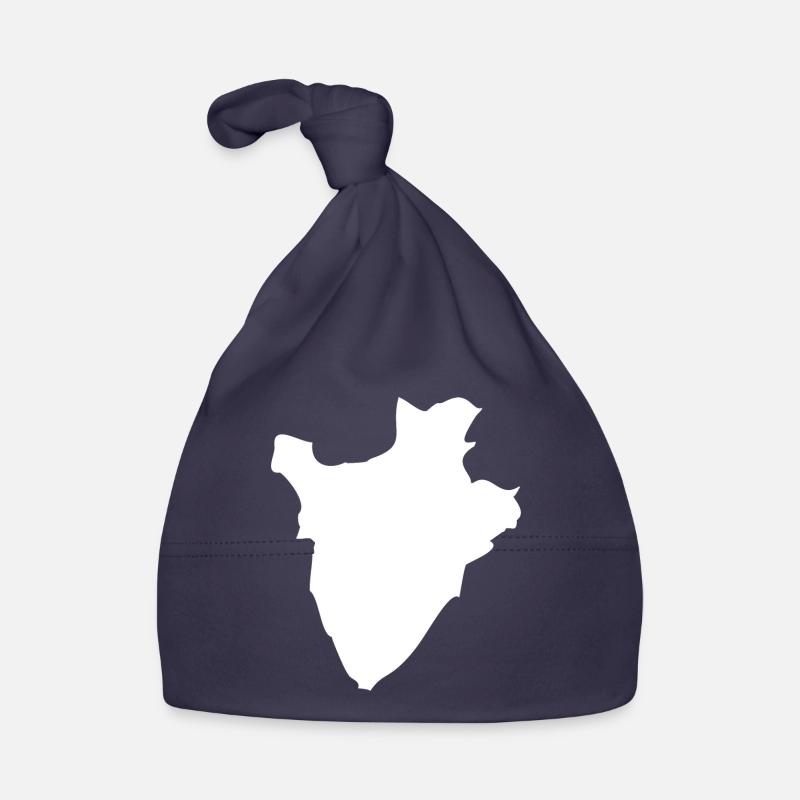Drapeau de la carte du Burundi Bonnet bio Bébé