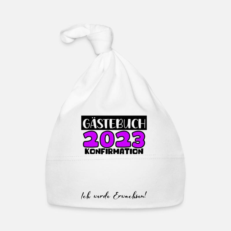 Konfirmation 2023 Gästebuch Mädchen Jungen Jugend Baby Bio-Mütze