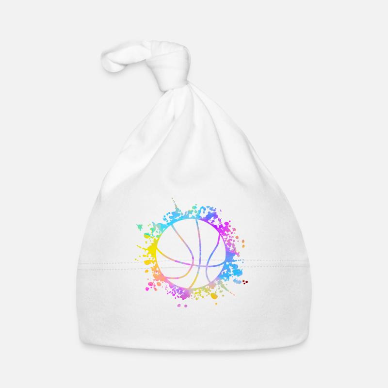 Basketball Éclaboussures colorées Bonnet bio Bébé