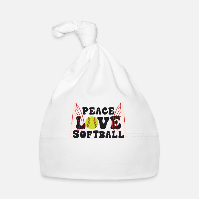 Mädchen Frieden Liebe Softball Baby Bio-Mütze