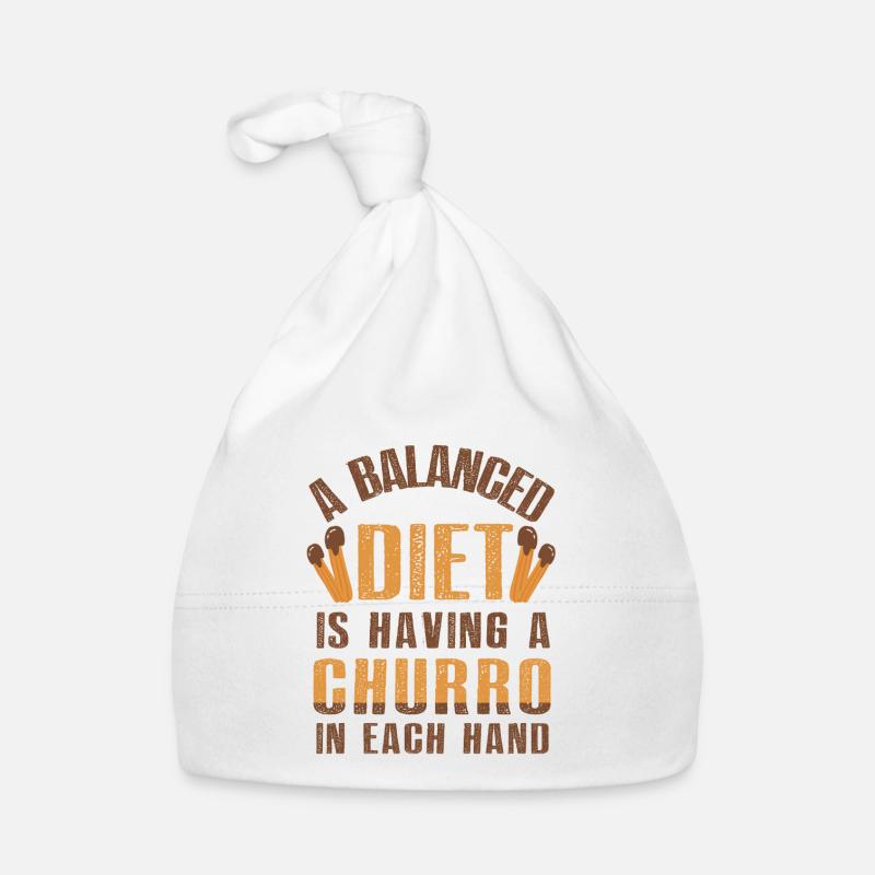 A balanced diet is a churro Organic Baby Cap