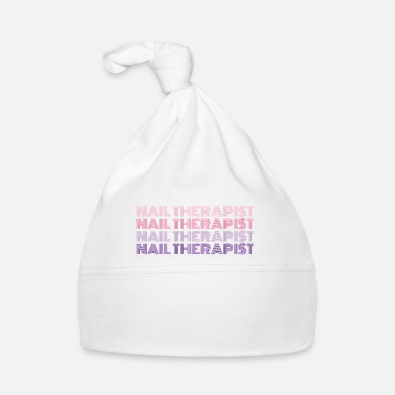 Nail Therapist Funny Nail Art Nail Tech Organic Baby Cap