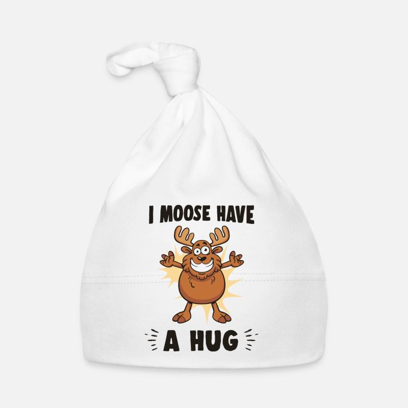 I Moose Have A Hug Hug Cuddle Funny Moose Organic Baby Cap