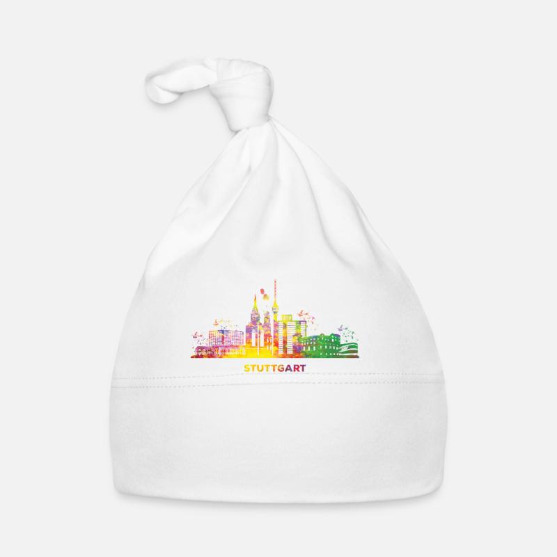 Stadtbild Stuttgart Skyline Stuttgarter Baby Bio-Mütze