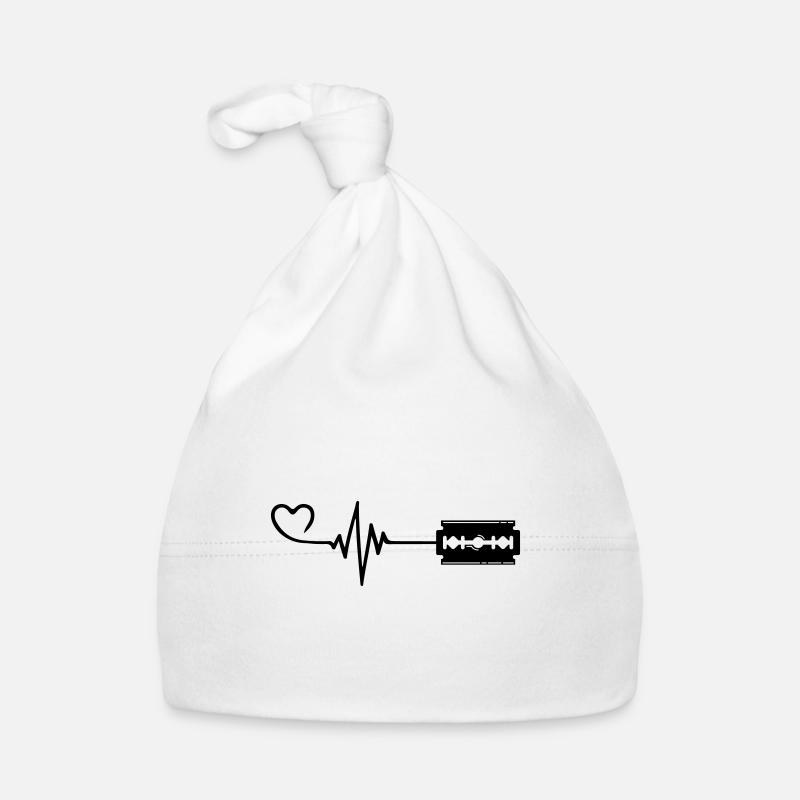 Razor Blade Pulse Heart Love Organic Baby Cap