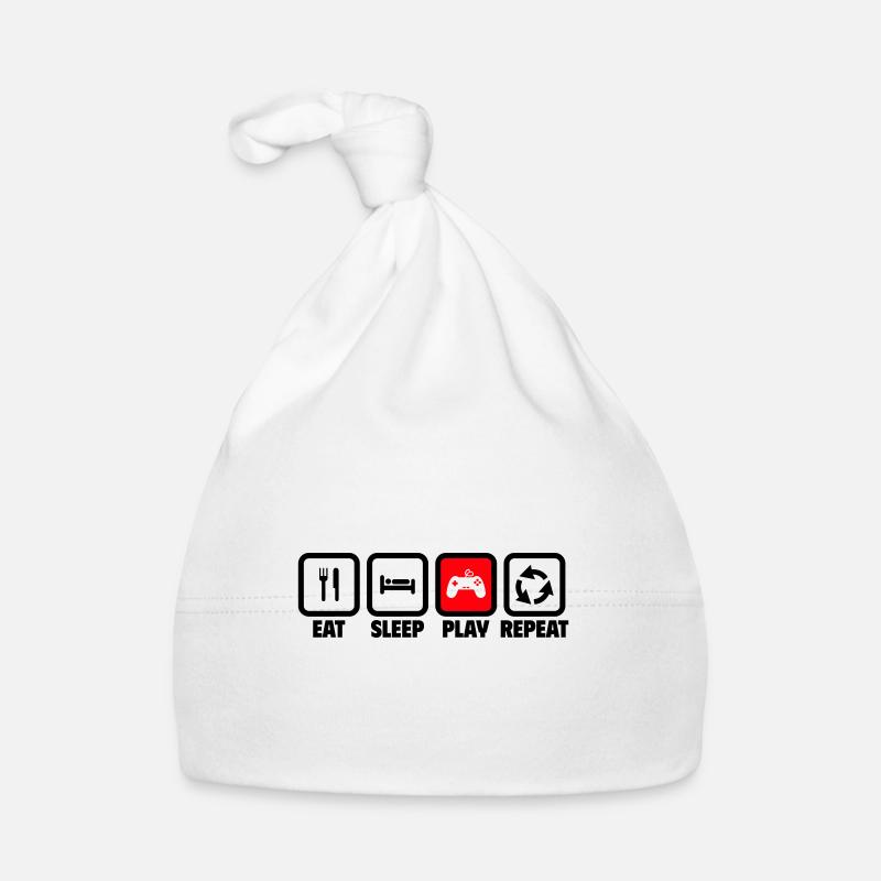 Manger, dormir, jouer, répéter, jouer Bonnet bio Bébé
