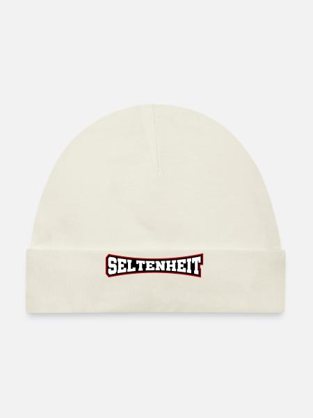 Seltenheit Selten Spruch Motto - Baby Bio-Mütze - Weiß - Vorne