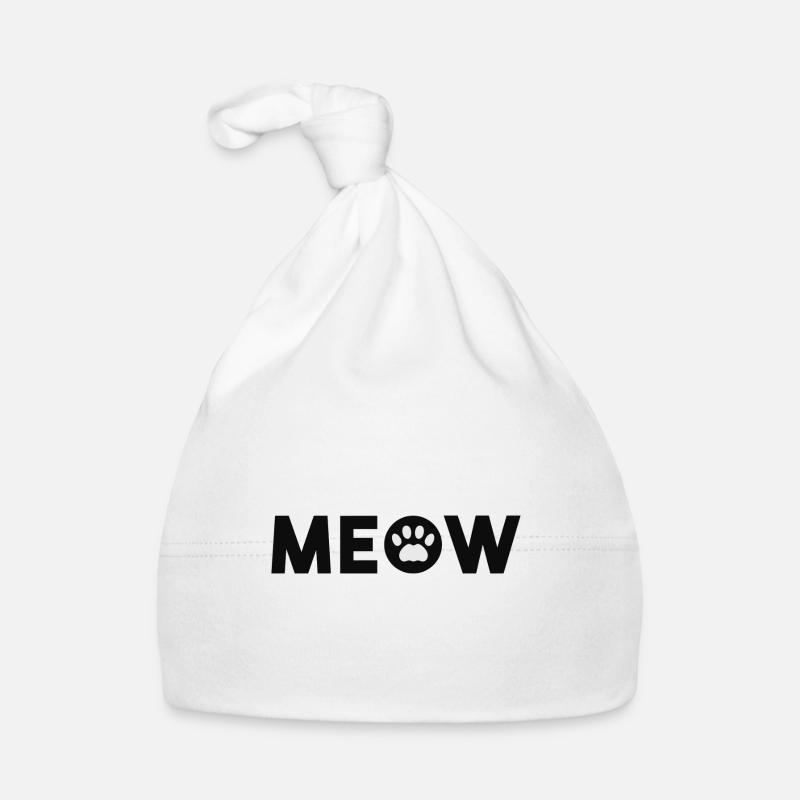 meow cat paws Miau Katze Baby Bio-Mütze