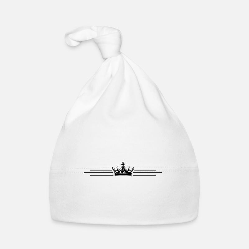 Krone Symbol Linie Baby Bio-Mütze