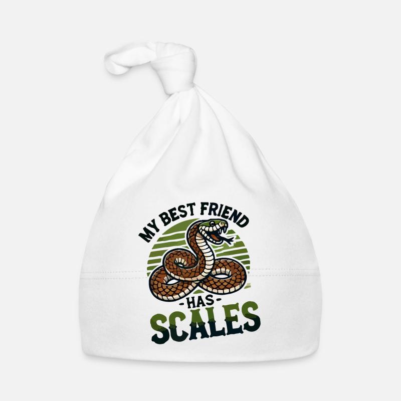 My best friend has scales Snake Lover Organic Baby Cap
