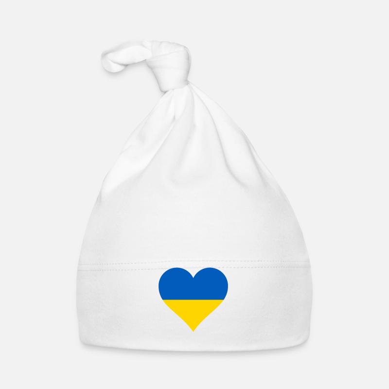 Ukraine drapeau ukrainien drapeau - Bonnet bio Bébé - blanc