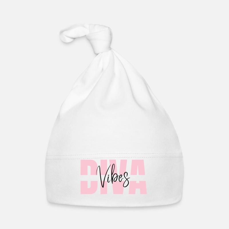 Diva Vibes - Statement Motivation Saying Organic Baby Cap