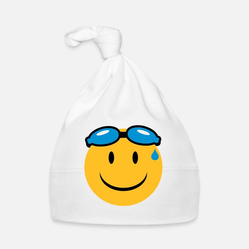 schwimmen - Baby Bio-Mütze - Weiß