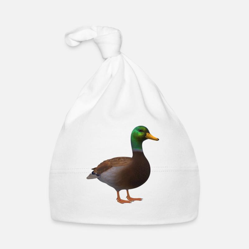 3D duck Organic Baby Cap