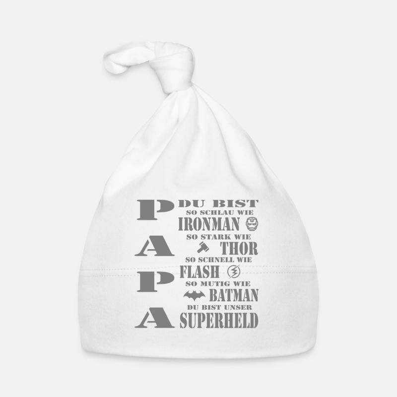 Papa du bist unser Superheld Baby Bio-Mütze