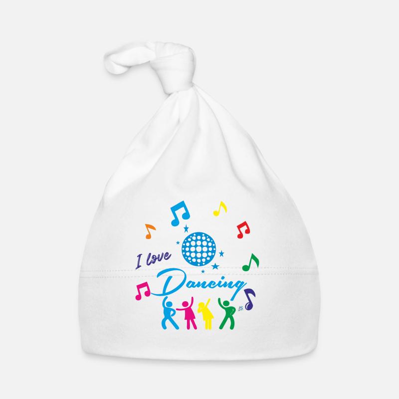 J'aime danser - Bonnet bio Bébé - blanc