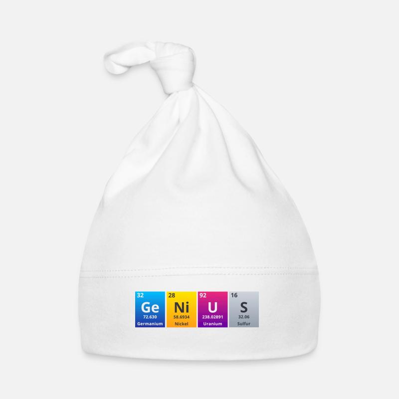 Genius - Organic Baby Cap - white