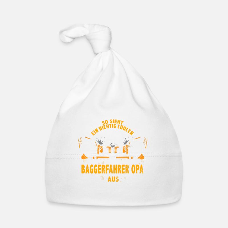 Baggerfahrer - Cooler Baggerfahrer Opa Baby Bio-Mütze