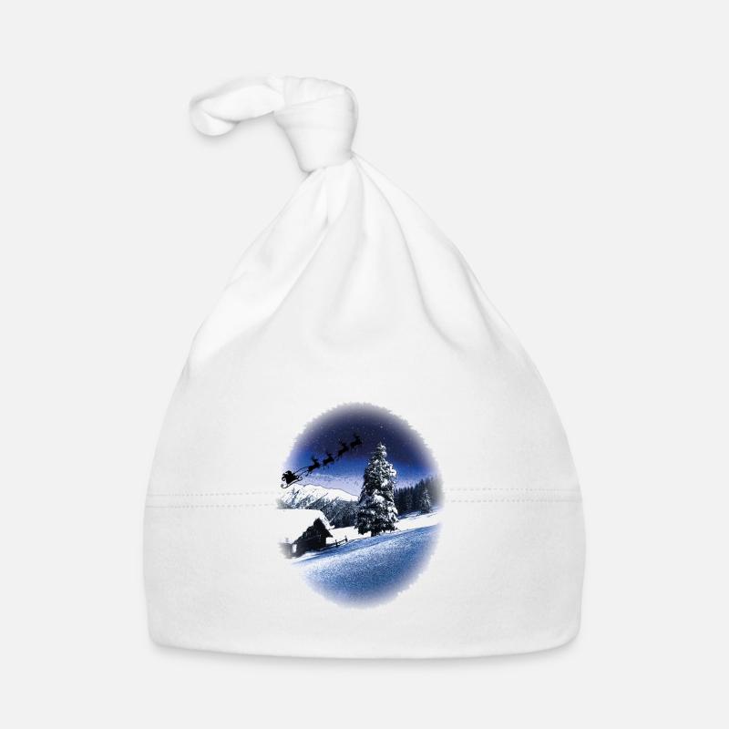 Weihnachtsrodeln Baby Bio-Mütze