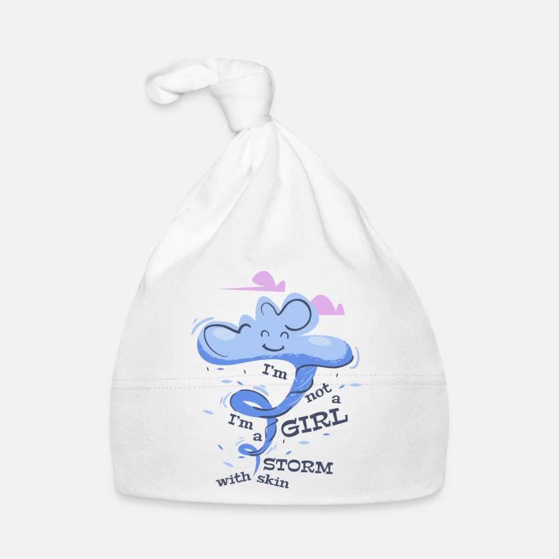 Mädchen Sturm - frech selbstbewusst Spruch Baby Bio-Mütze