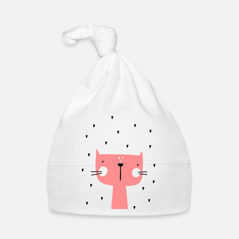 Cat with heart Organic Baby Cap