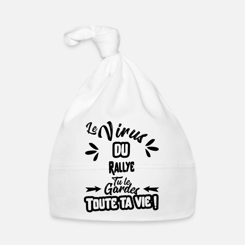 Le virus du Rallye cadeau - Bonnet bio Bébé - blanc
