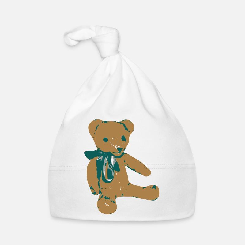 Teddy Bear - Bonnet bio Bébé - blanc