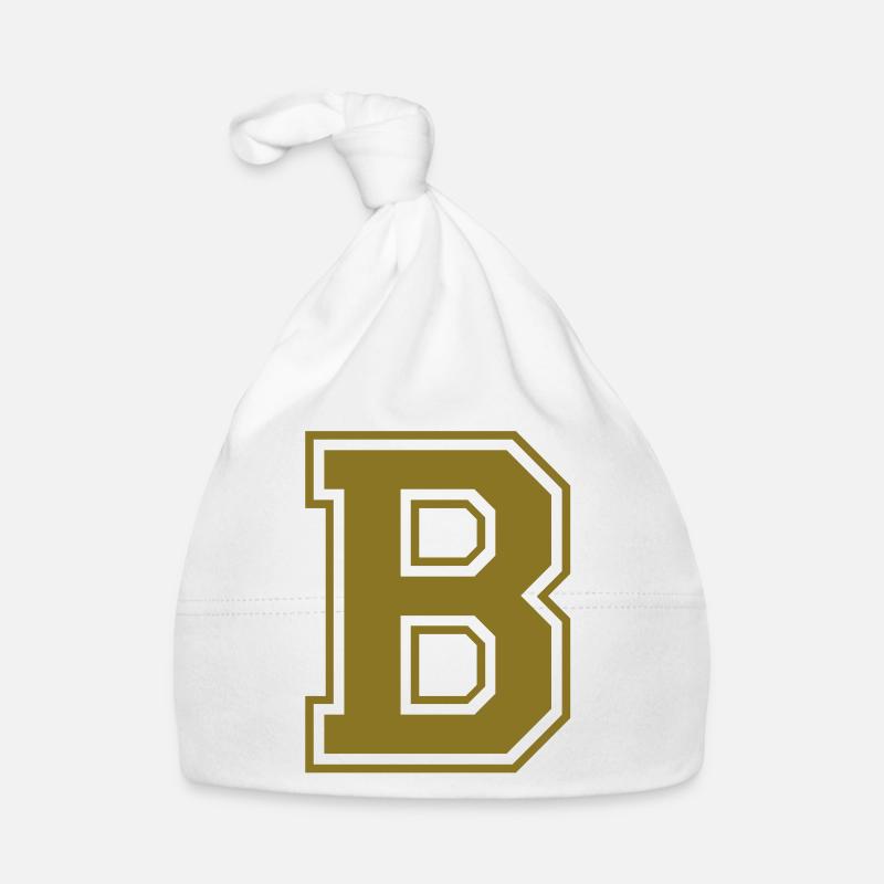 B - Buchstabe Baby Bio-Mütze