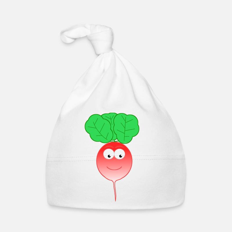 Radieschen Geschenk Geschenkidee Vegan Sport Baby Bio-Mütze