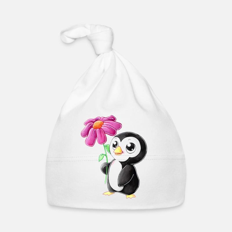 Putziger Comic Pinguin Baby Bio-Mütze