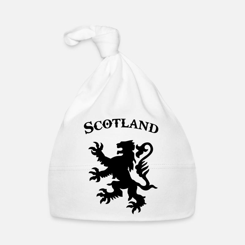 scotland emblème avec lion - Bonnet bio Bébé - blanc