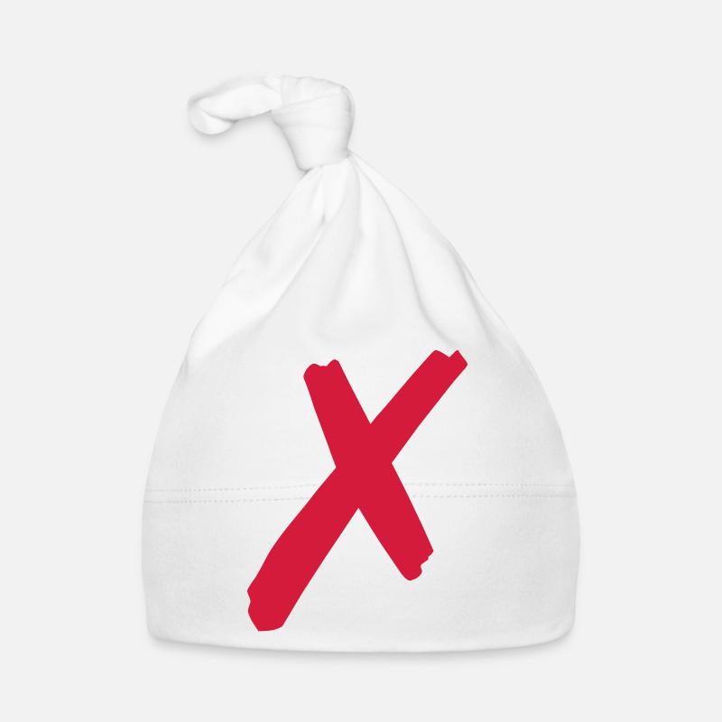 X rot Baby Bio-Mütze