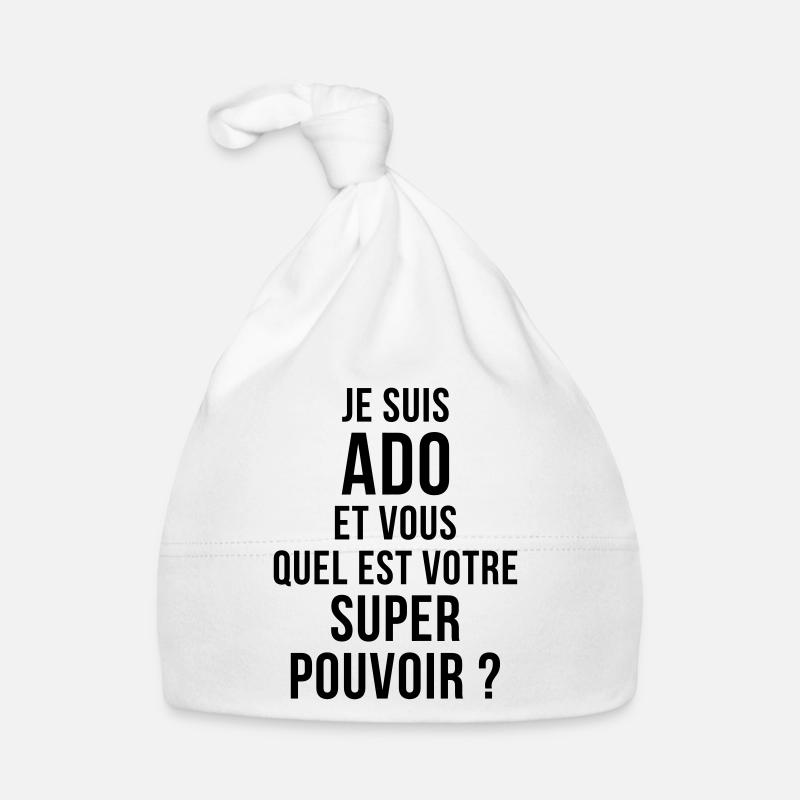 adolescent / enfant / ado / adolescente - Bonnet bio Bébé - blanc