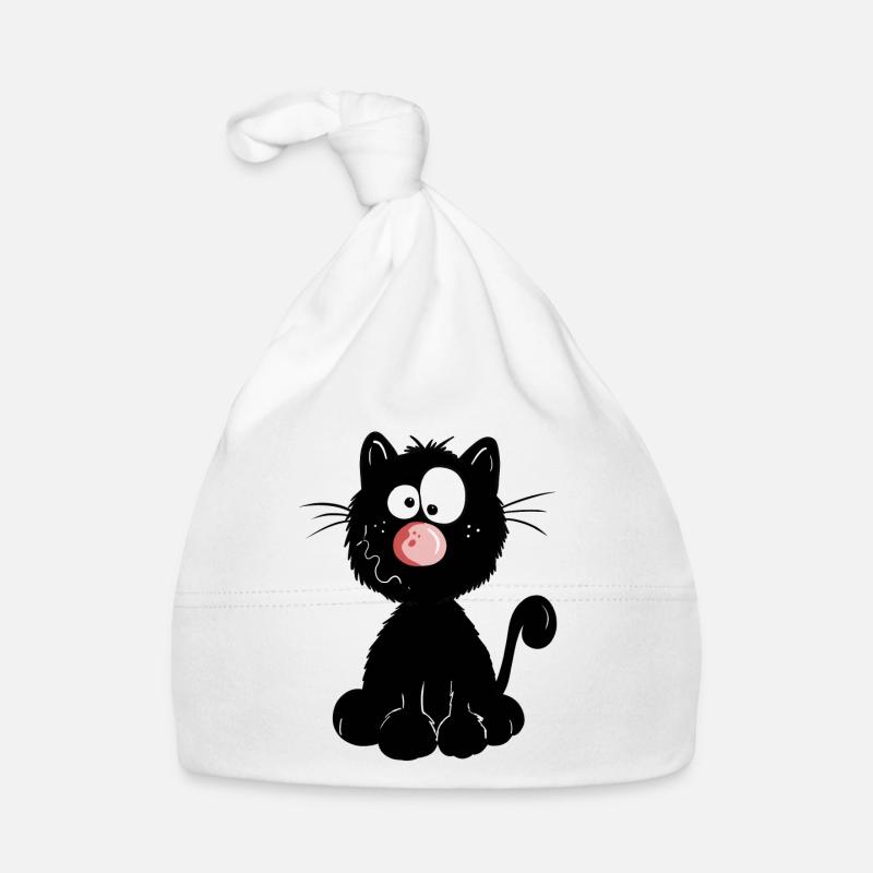 Black Cat Organic Baby Cap