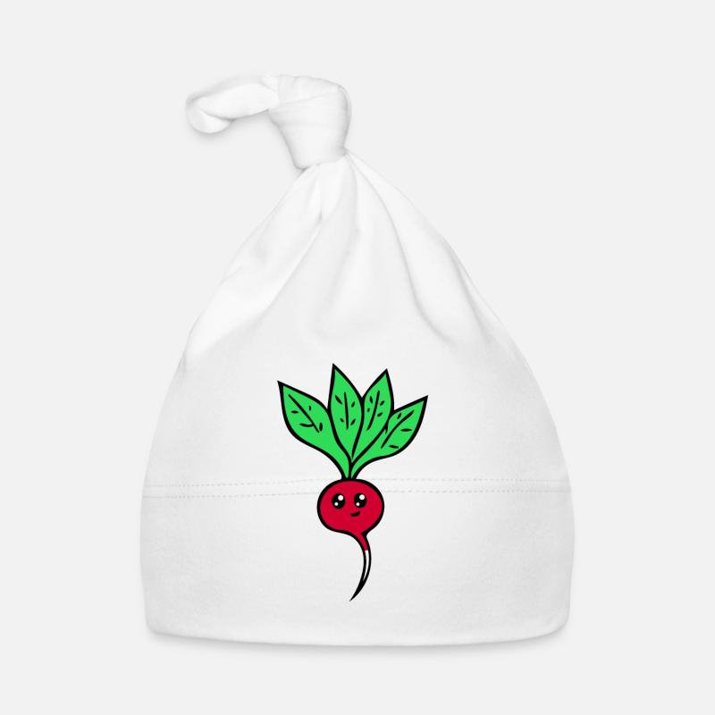 radis - Bonnet bio Bébé - blanc