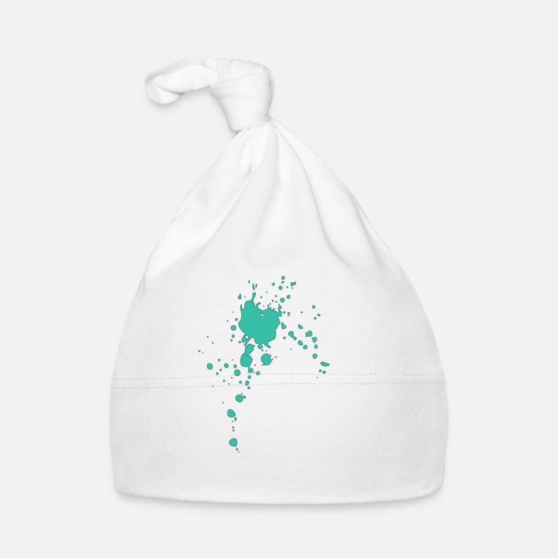 Malerfleck Fleck Klecks Farbe Baby Bio-Mütze