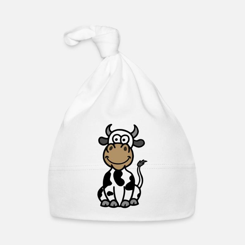Cute cow Organic Baby Cap