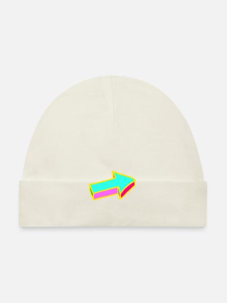 Flèche - Bonnet bio Bébé - blanc - Devant