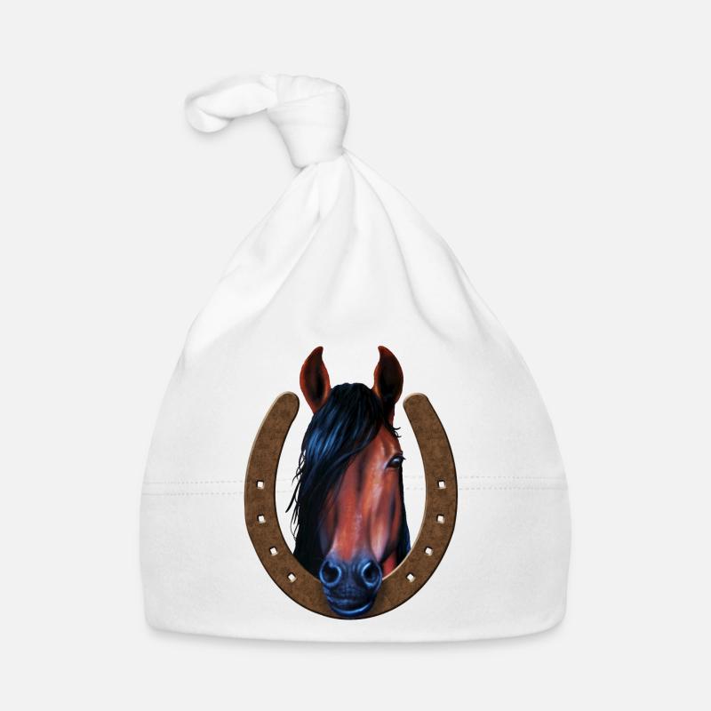 Cheval en fer à cheval Bonnet bio Bébé