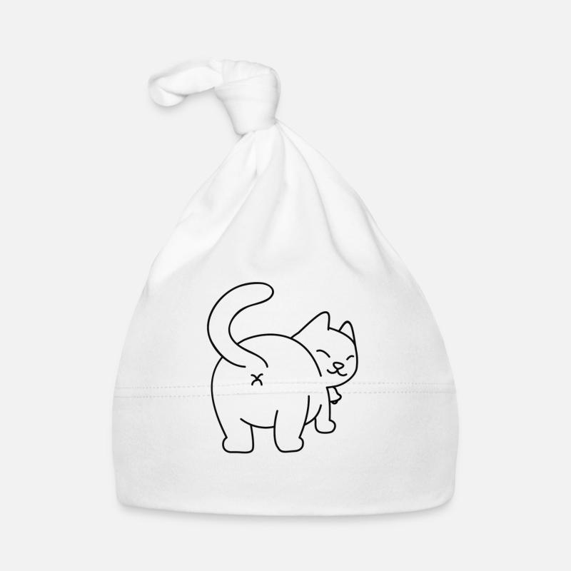 Chat chatte chatte chat chat câlin idée cadeau Bonnet bio Bébé