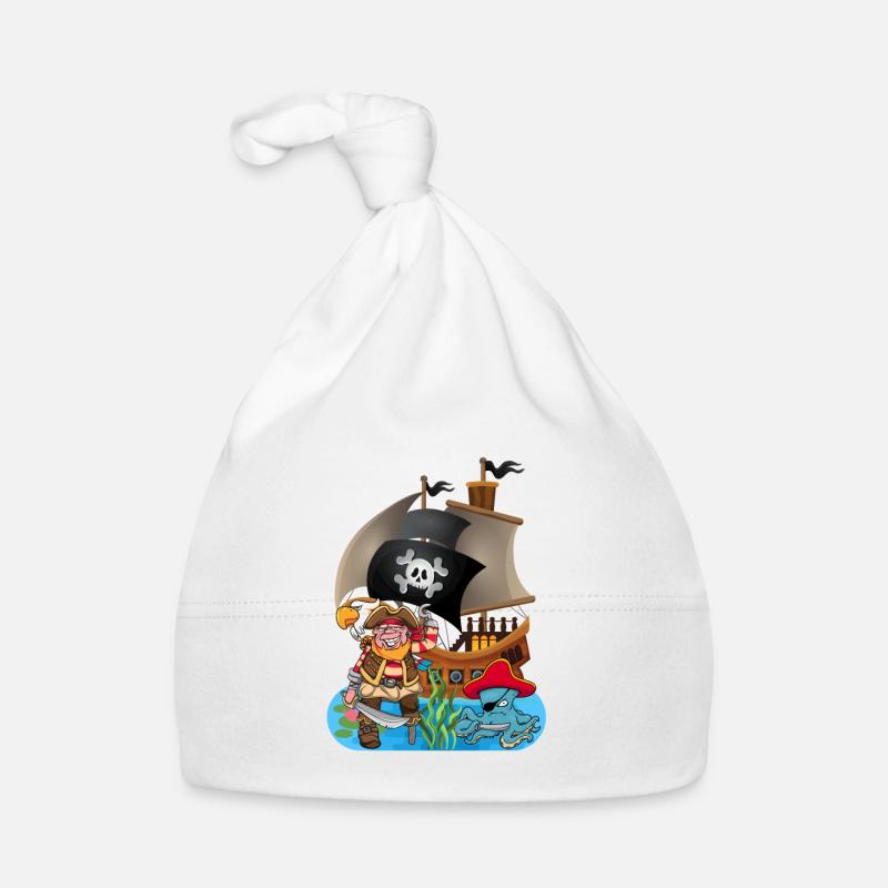 Pirate avec une pieuvre comme costume de pirate Bonnet bio Bébé